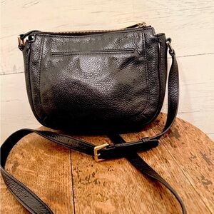 Elegant Black Leather Crossbody Bag
